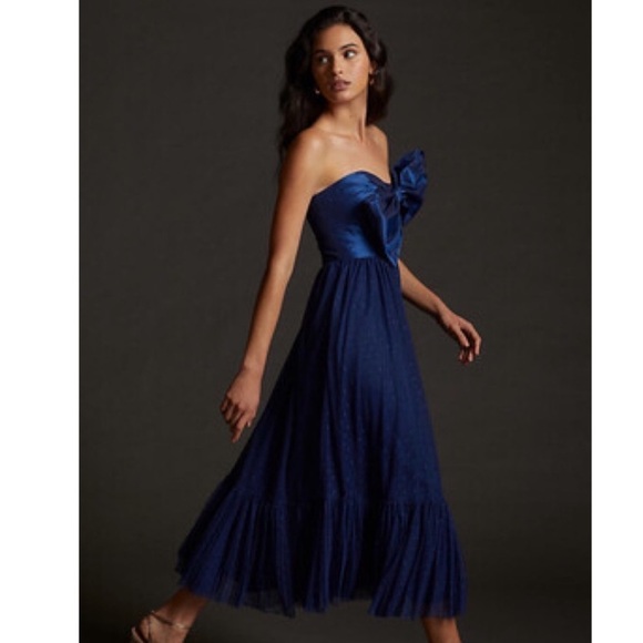 HUTCH Colourblocked Bow-Tie Midi Dress - Picture 4 of 10